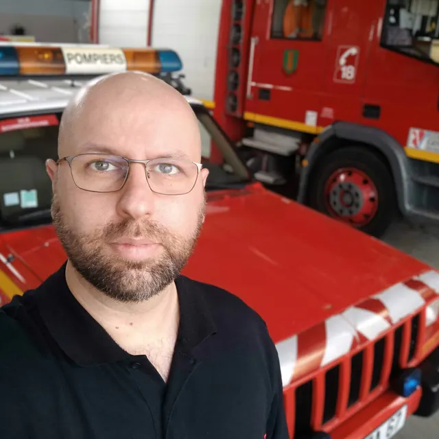 Volunteer firefighter in France