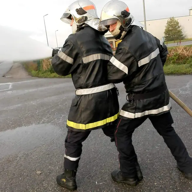 Volunteer firefighter in France