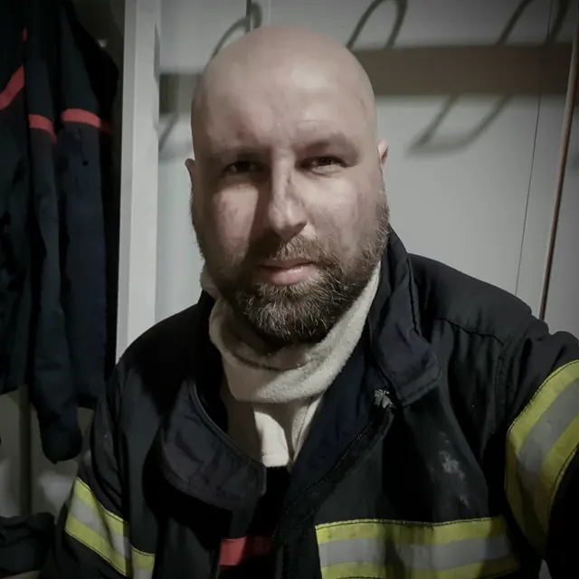 Volunteer firefighter in France