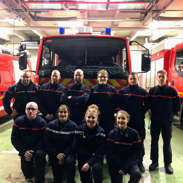 Volunteer firefighter in France